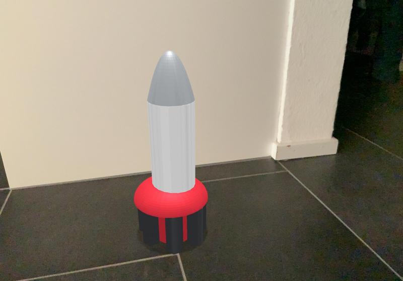 Rakete mit geheimer Box