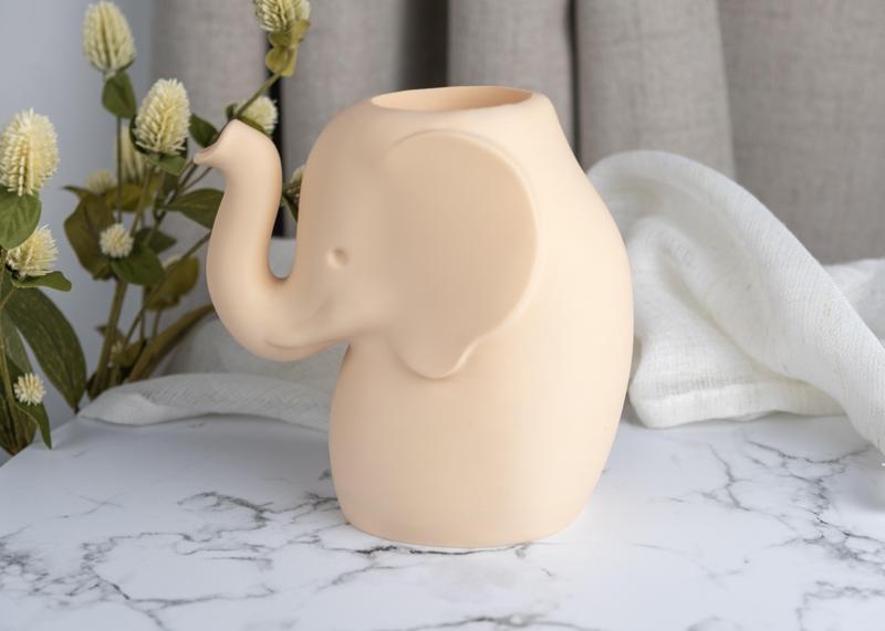 Elephant Blossom Vase – 3D Printed Cute Elephant Flower Vase for Modern Boho Decor