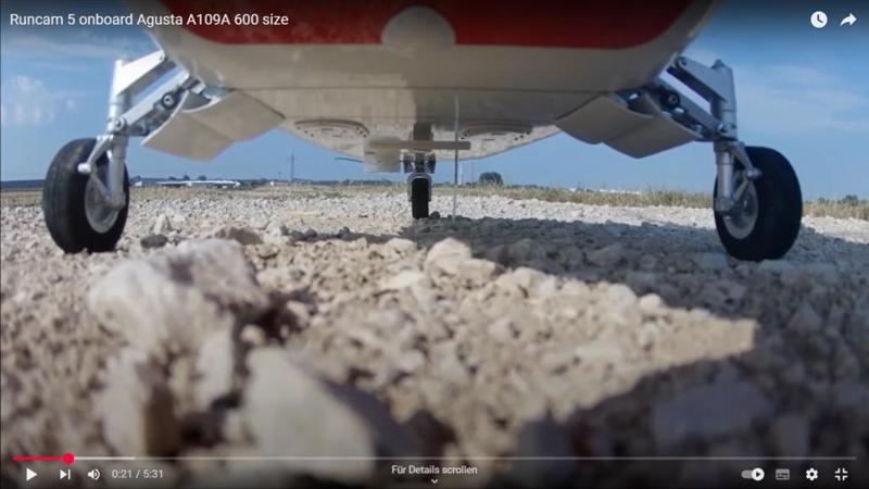 Agusta A109A retractable landing gears 600size Funkey fuselage