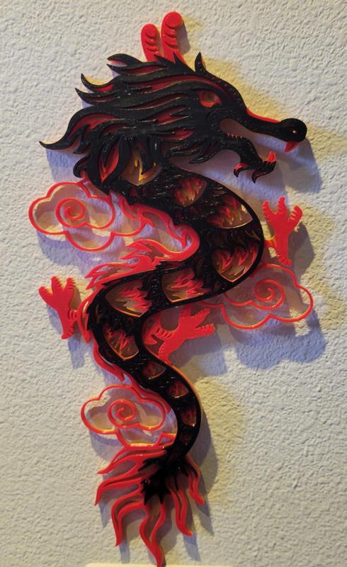 Chinese Dragon Layered Mandala