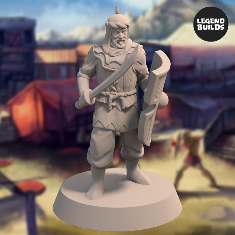 Empire of Jagrad Soldier with Sword - Pose 3 - 3D printable miniature - STL file