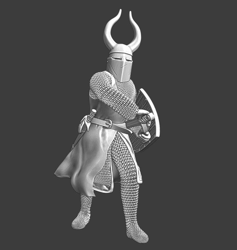 Medieval Teutonic Master - drawing his blade