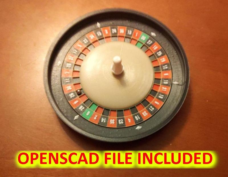 EZ Print Customizable American/European Roulette Wheel Toy (MMU/AMS)