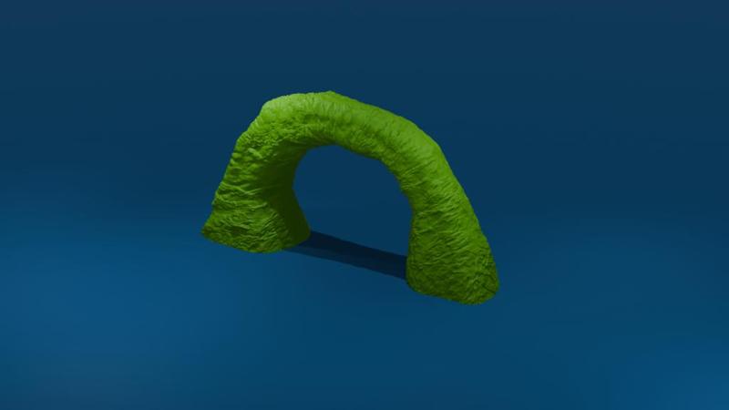 Curved Stone Arch – Fantasy Terrain Rock Formation