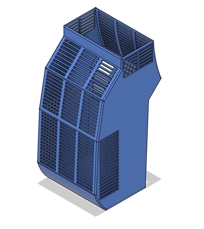Volume-Maximised Silica Bead Container for AMS