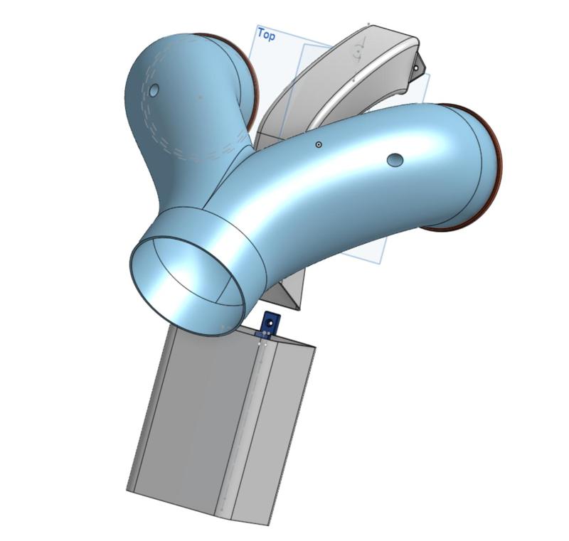 Creality K2 Plus waste poop chute, exhaust outlet vent and waste bin