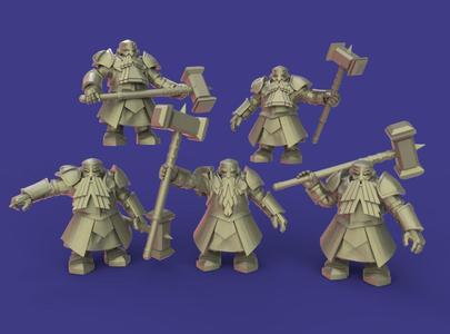 armored dwarf warrior pack