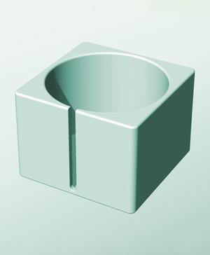 CS162-130-S Modular stacking slotted container for home decor