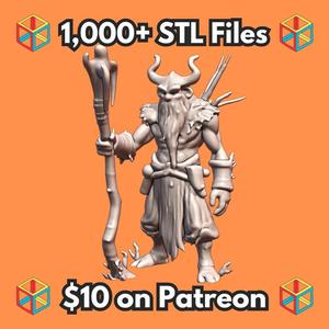 28mm DND Elemental Tree Wood Sorcerer with Staff Fantasy Miniature MineeForm FDM 3D Print STL File