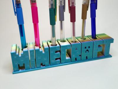Minecraft pen holder