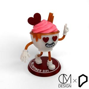 Valentines Retro Hot Cocoa Character 