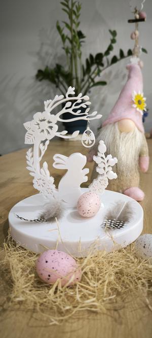  Easter Bunny with Hanging Egg Ornament