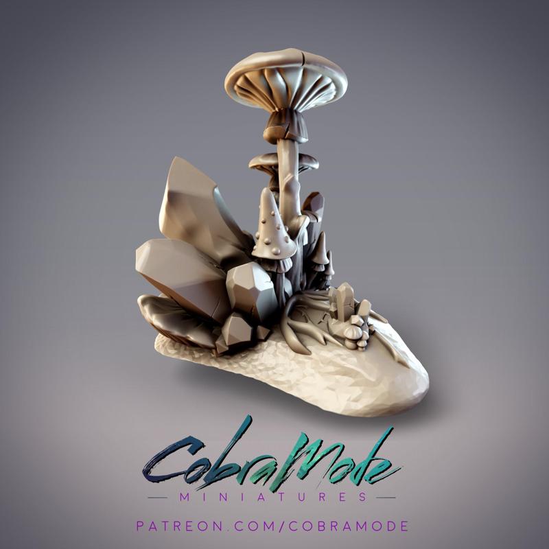 Mushroom Crystal Scatter Piece (Supportless)