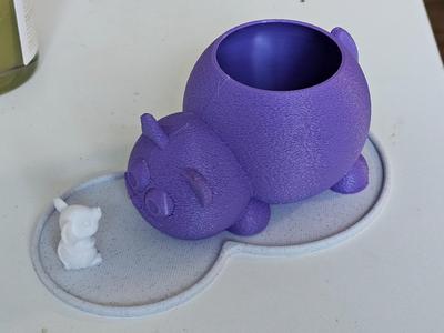 Cat Planter Pot Support Free Flower Vase Pet
